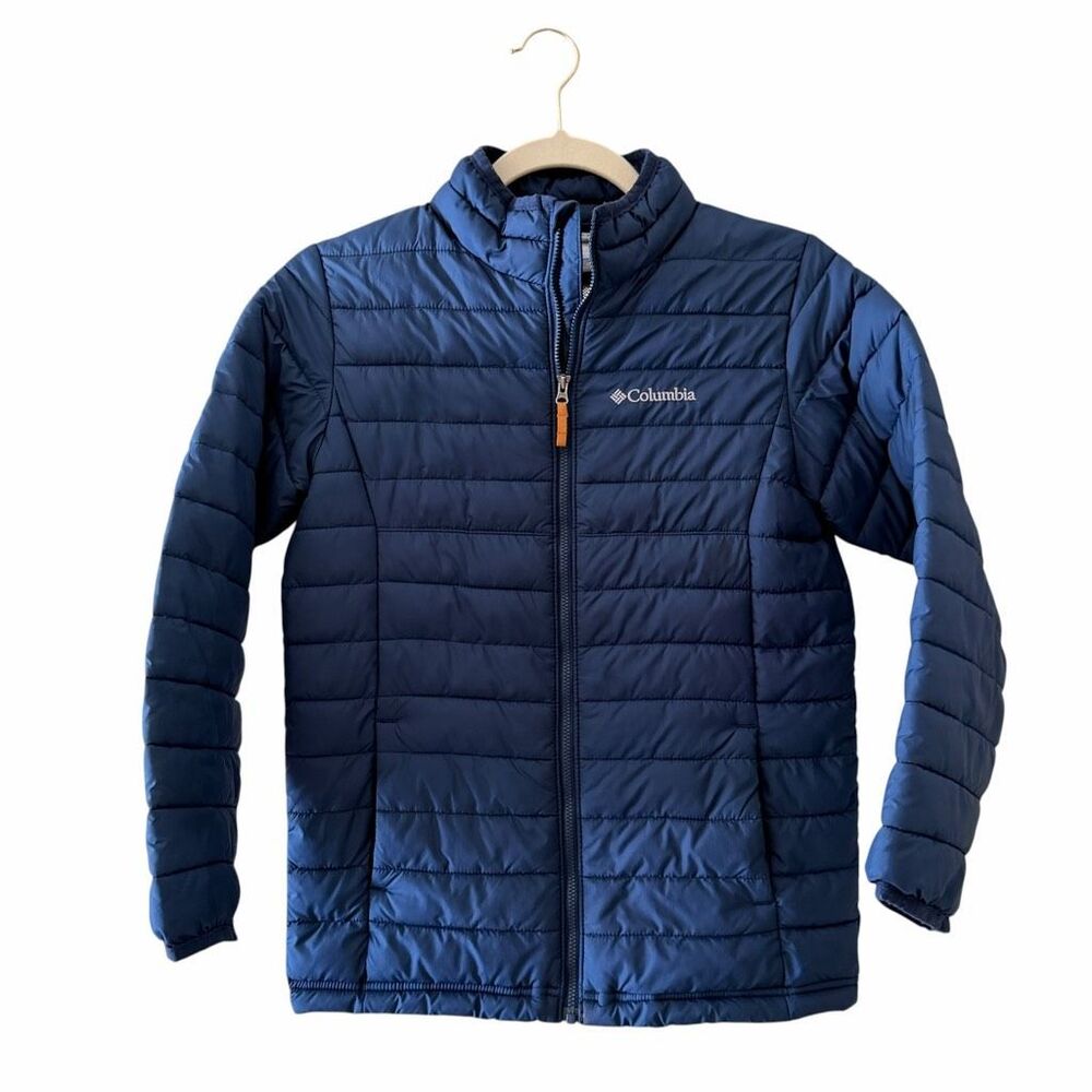 Columbia Powder Lite Boys' Down Navy Water Resistant Ski Snowboard Winter Jacket